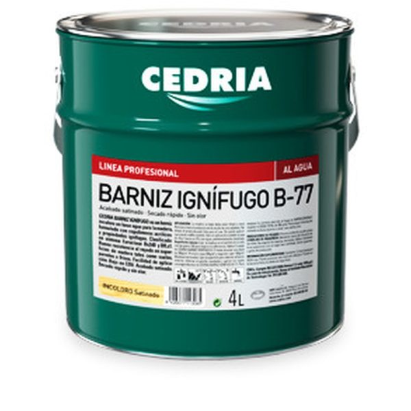 Cedria Barniz Ignífugo B-77 Satinado Sedoso Al Agua