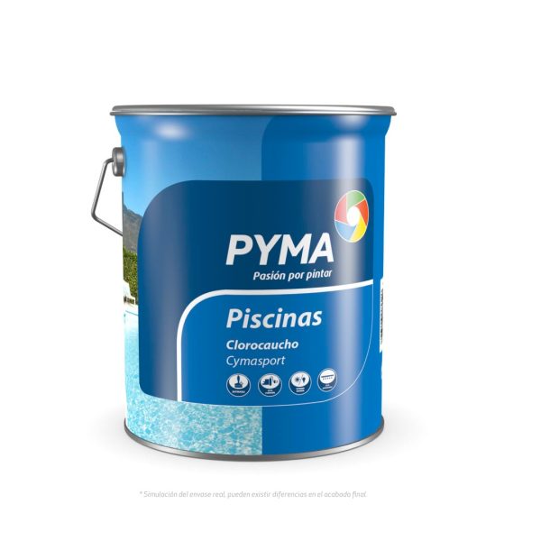 Pintura Piscinas Clorocaucho Azul Pyma 4 Lt.